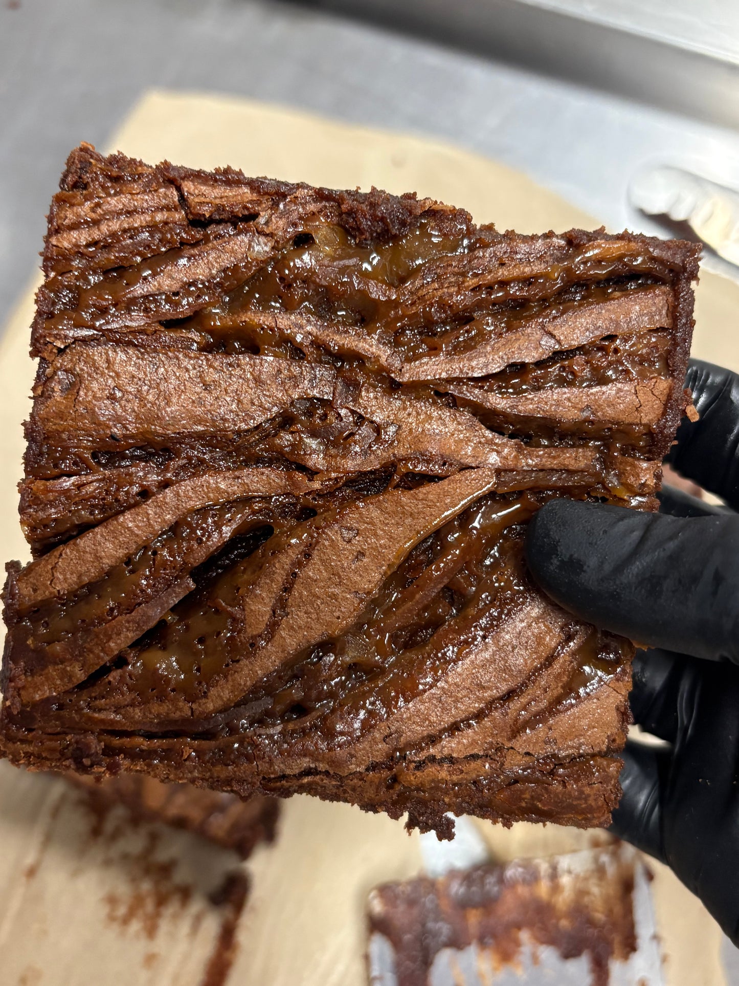Salted Caramel Swirl Brownie